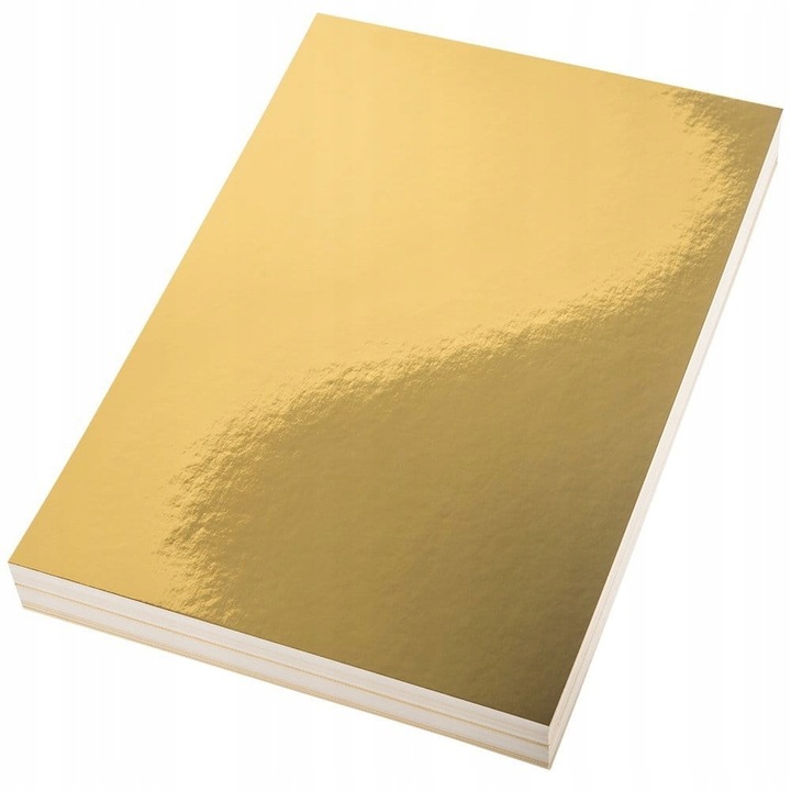 Hartie decorativa A4 Netuno Mirror, auriu, 225g, set 10 foi