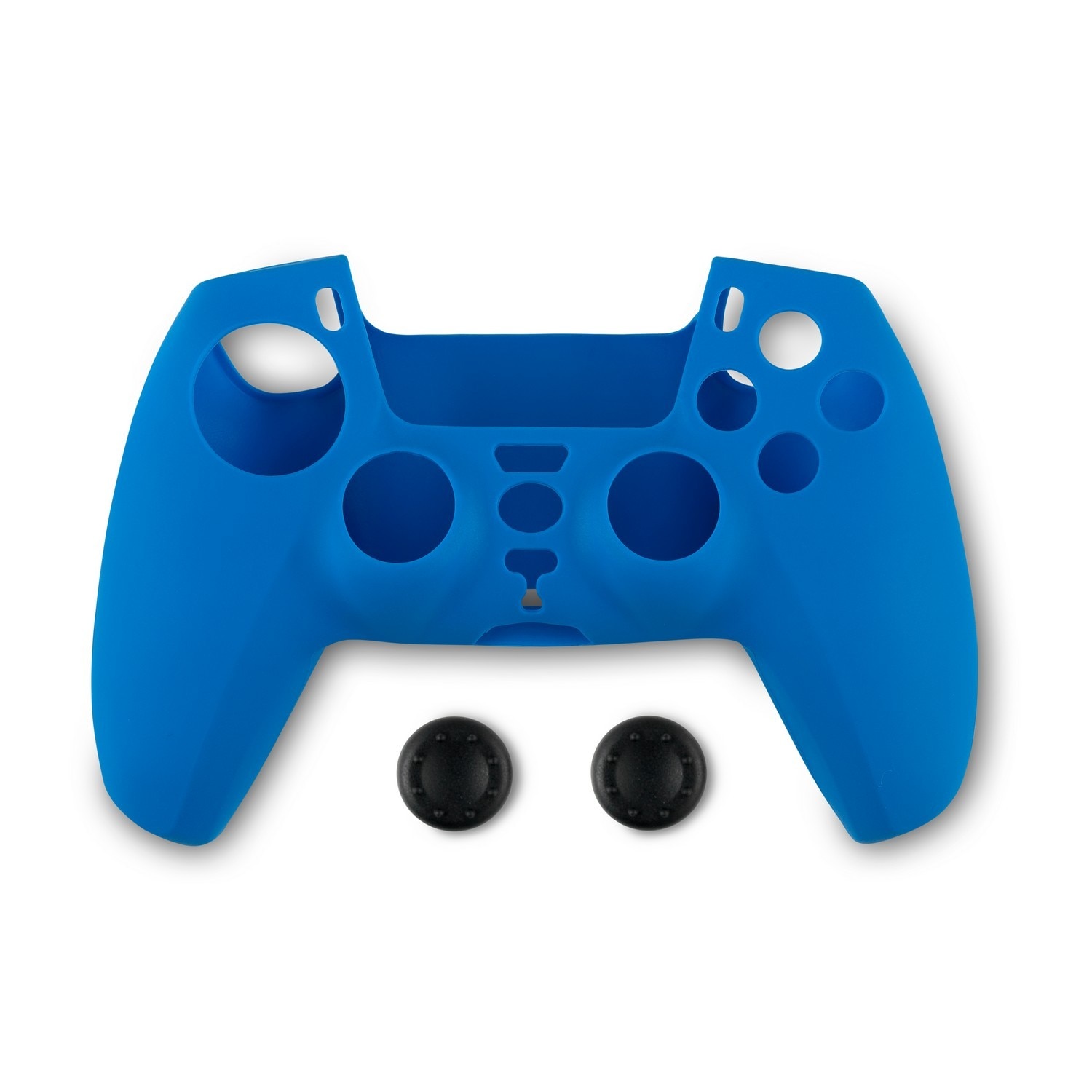 Carcasa de protectie pentru controler din silicon Spartan Gear, anti-alunecare, pentru PS5, albastru