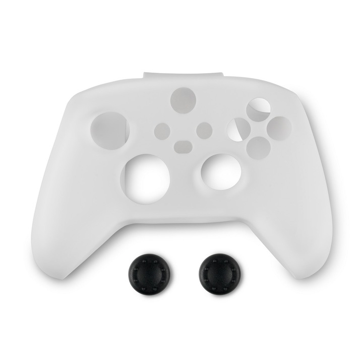 Spartan Gear szilikonos kontroller védő tok és hüvelykujj csúszásgátló, Xbox, fehér
