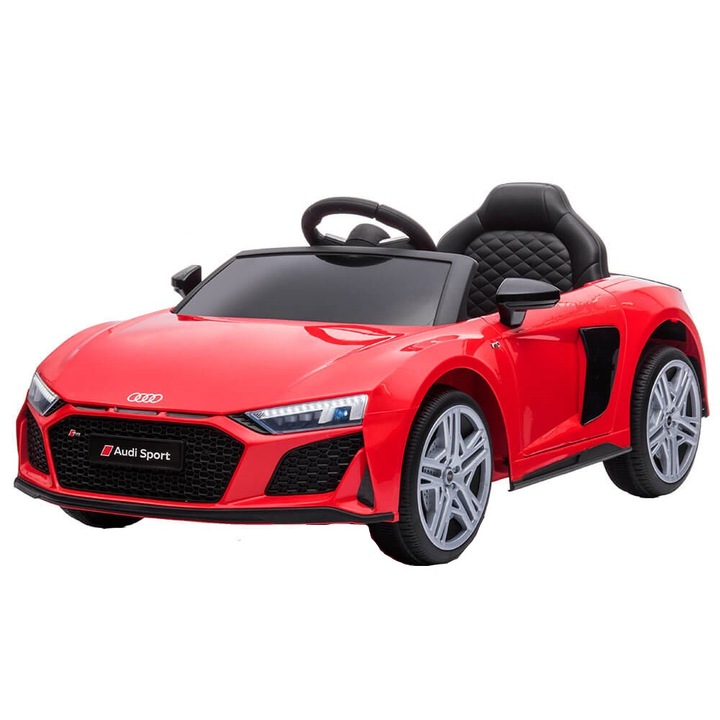 Masinuta electrica Audi R8 facelift, scaun piele eco, suspenii, MP3 Player, rosie
