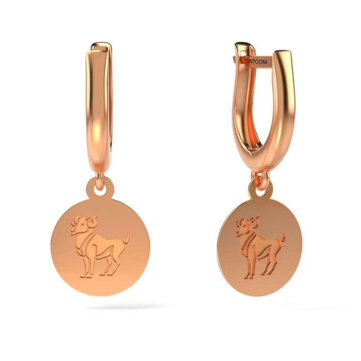 Kos rózsa arany fülbevaló