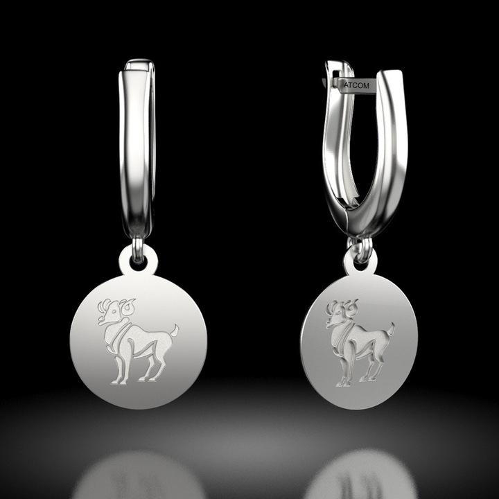 Kos modell ezüst fülbevaló