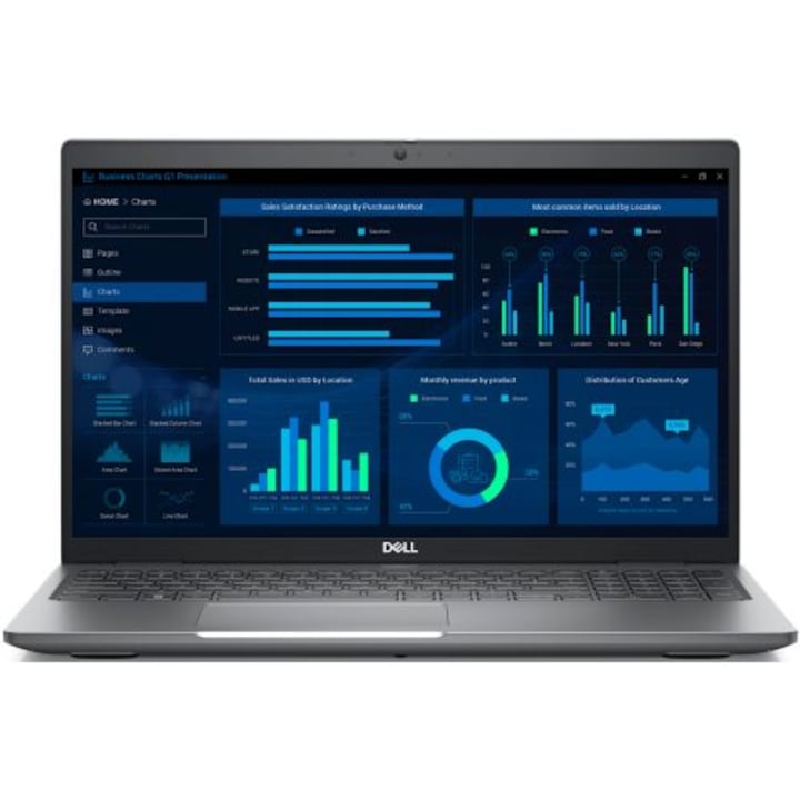 Laptop Dell Precision Workstation 3581, 15,6 hüvelykes, Intel i7-13800h, 16 GB RAM, 512 GB SSD, Nvidia Nvidia RTX A500, Linux