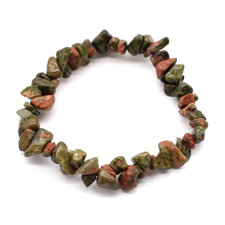 Bratara elastica, Silver Berry, Pietre Semipretioase - Jasp Verde