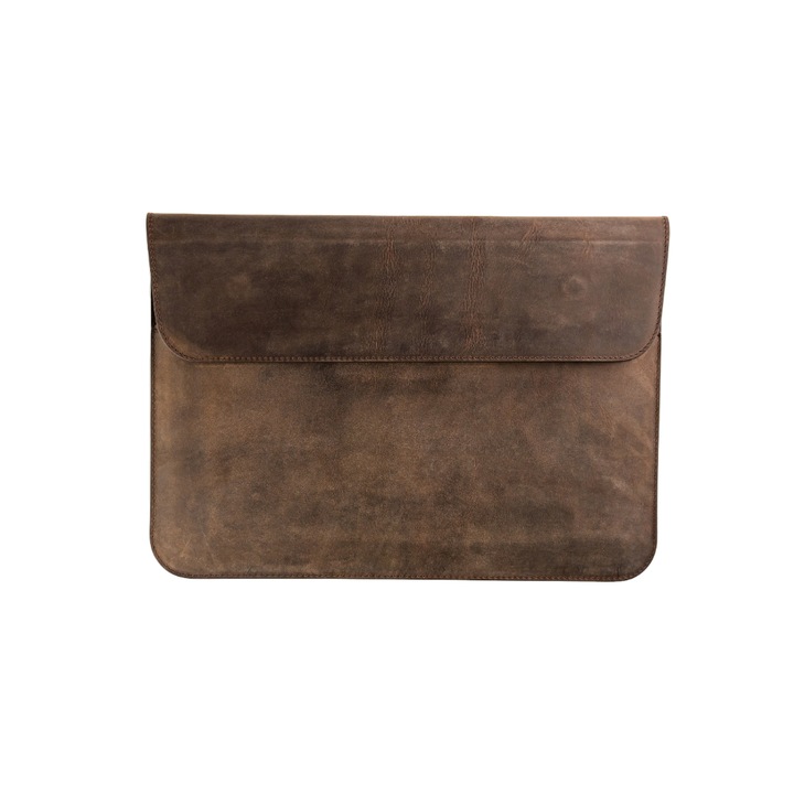 Unika tok, MacBook Air laptophoz, MacBook PRO 13/14 hüvelykes, kézzel készített, természetes bőr vintage megjelenéssel, barna