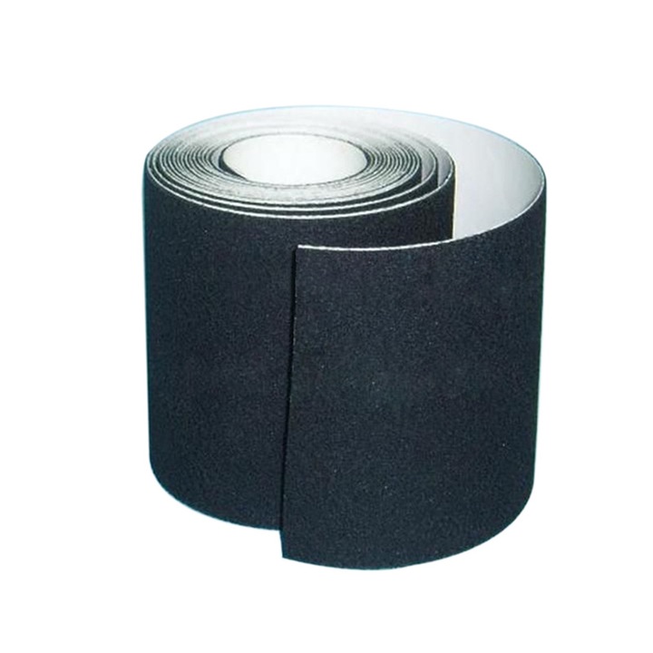 Banda adeziva anti-alunecare pentru scari, Interior/Exterior, PVC, Negru, 10cm x 5m
