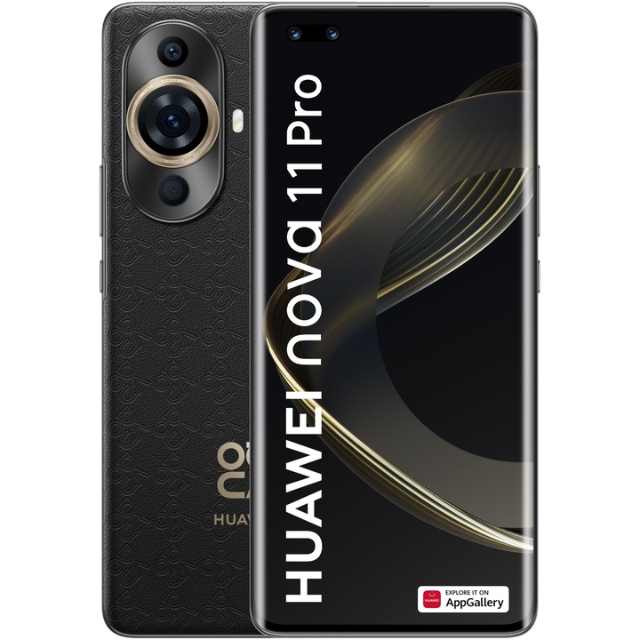 Смартфон Huawei Nova 11 Pro, 256GB, 8GB RAM, 4G, Черен