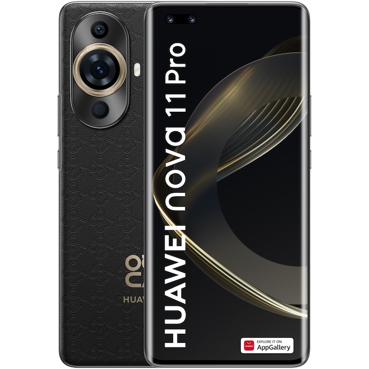 Смартфон Huawei Nova 11 Pro, 256GB, 8GB RAM, 4G, Черен
