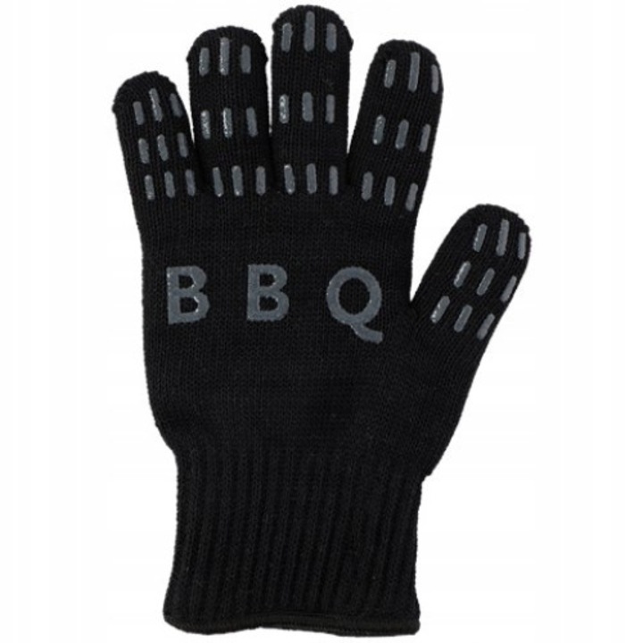 Manusa de protectie pentru gratar, Bumbac/Poliester, Negru