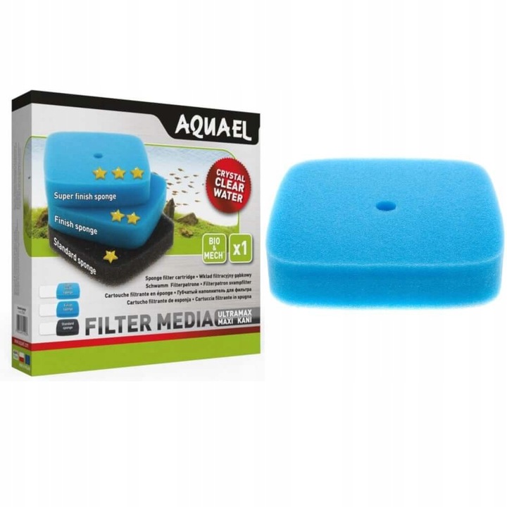 Burete pentru filtru acvariu Aquael, Ultramax, Densitate 45 ppi, Albastru