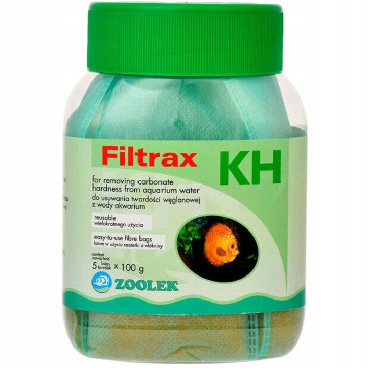 Material filtru, Zoolek, Filtrax KH, Reduce duritatea carbonului, 5x100g