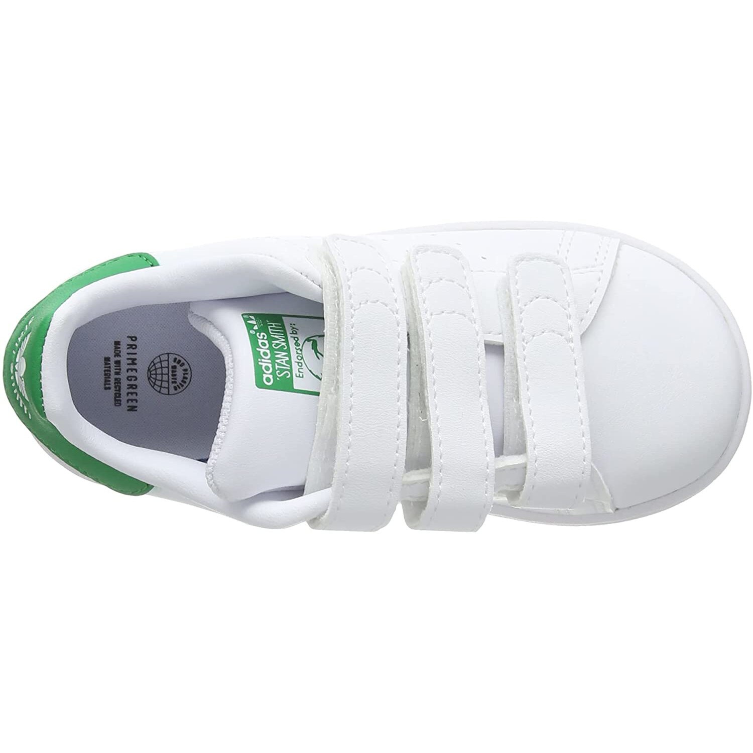 Pantofi sport copii, Adidas Stan Smith, Piele ecologica, Alb/Verde