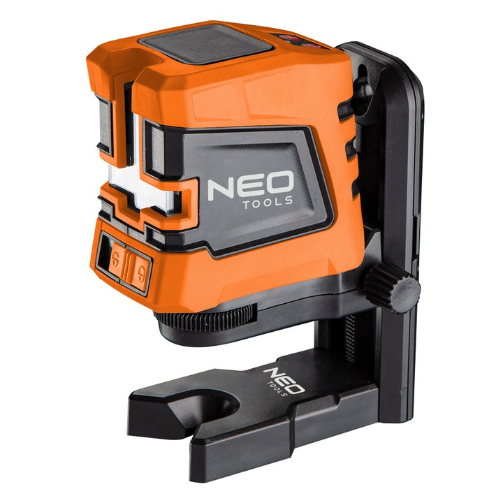 Лазер с кръстосани линии Neo Tools, Магнитна опора, 15m, 670nm, IP54, Оранжев/Сив