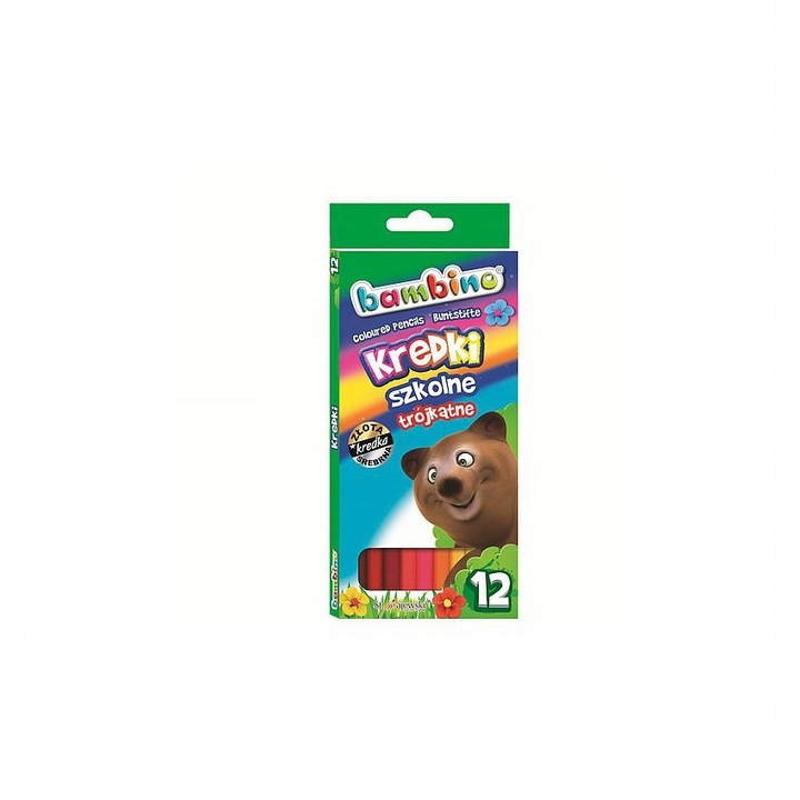 12 db színes ceruza készlet, Bambino, Multicolor