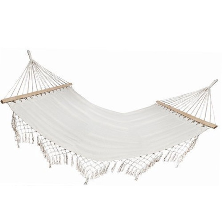 Hamac de gradina, Malatec, Bumbac/Poliester, 200x150cm, Bej