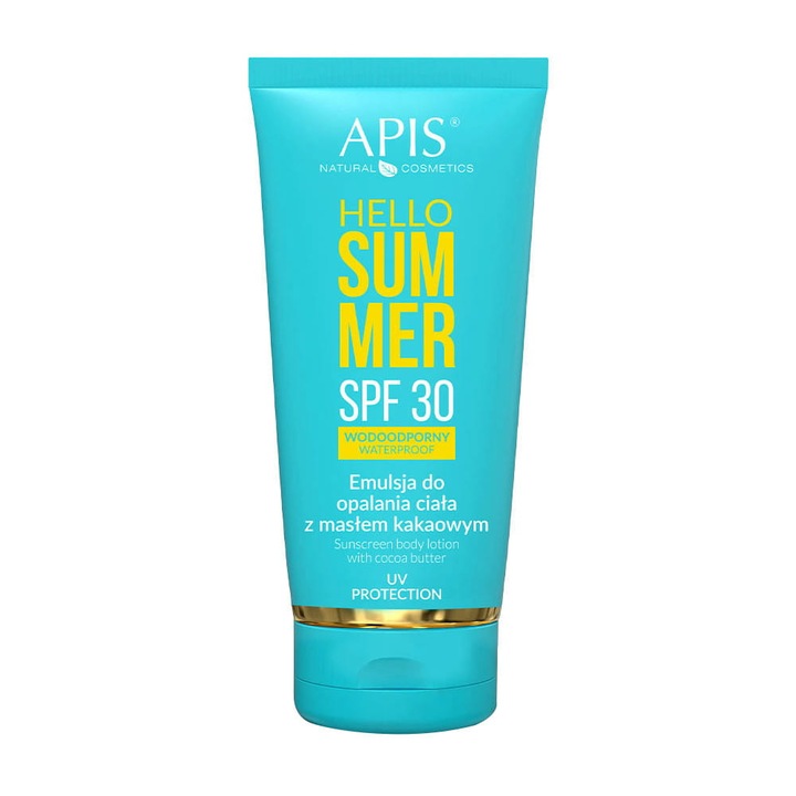 Barnító testápoló, Apis Hello Summer, SPF 30, Kakaóvajjal, 200 ml