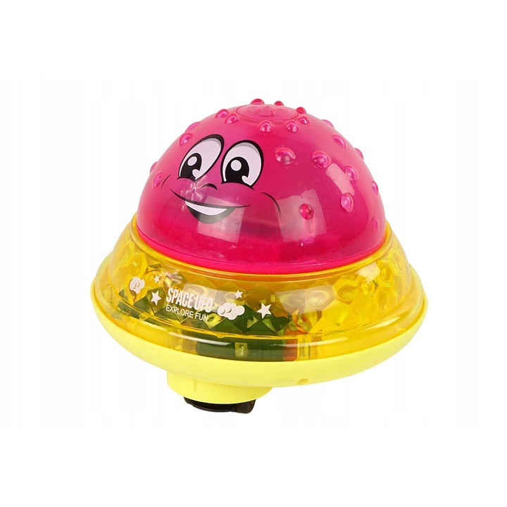 Minge de apa UFO roz cu muzica si LED-uri colorate