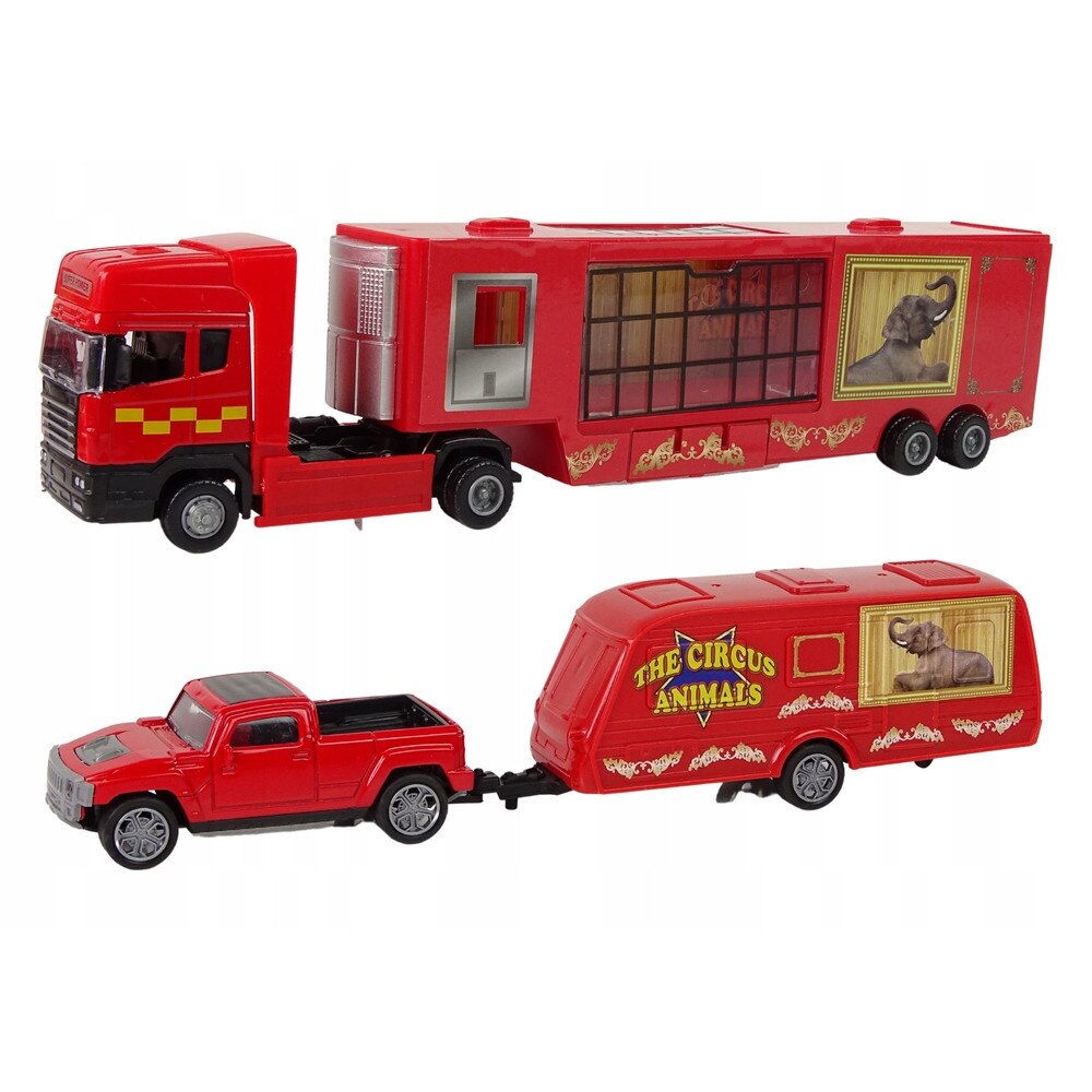 Bino 84068 Camion Traino In Legno Con 10 Animali, Giocattolo Componibile Per Bambini, 29,5x14,5x16,5 Cm