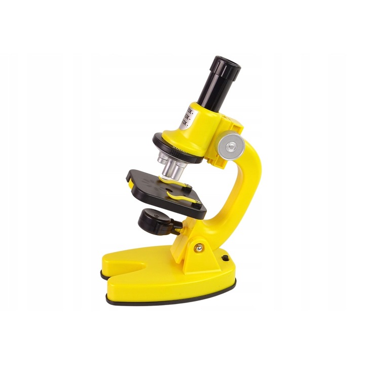 Жълт микроскоп за образователен комплект Little Scientist, LeanToys, 24 см x 14 см x 9 см, Пластмаса, Жълт