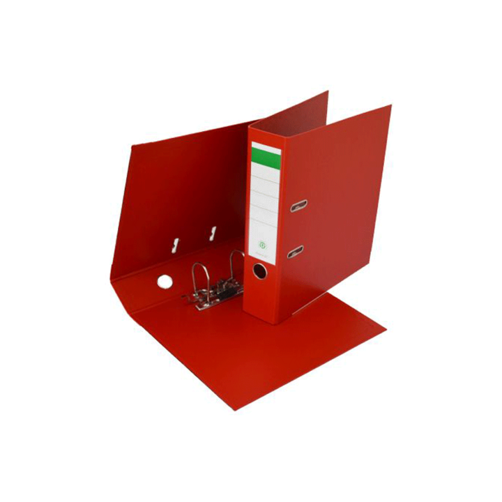 Biblioraft plastifiat PP/PP 8 cm rosu
