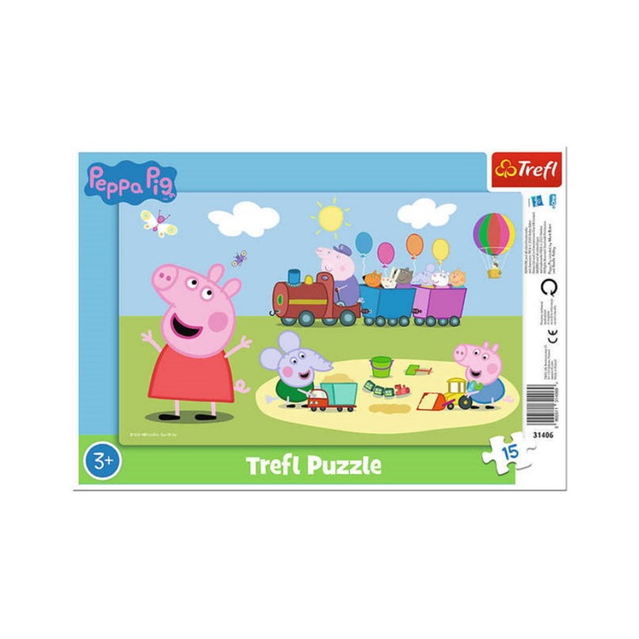 Trefl 15 db-os keretes puzzle - Peppa malac (31406)