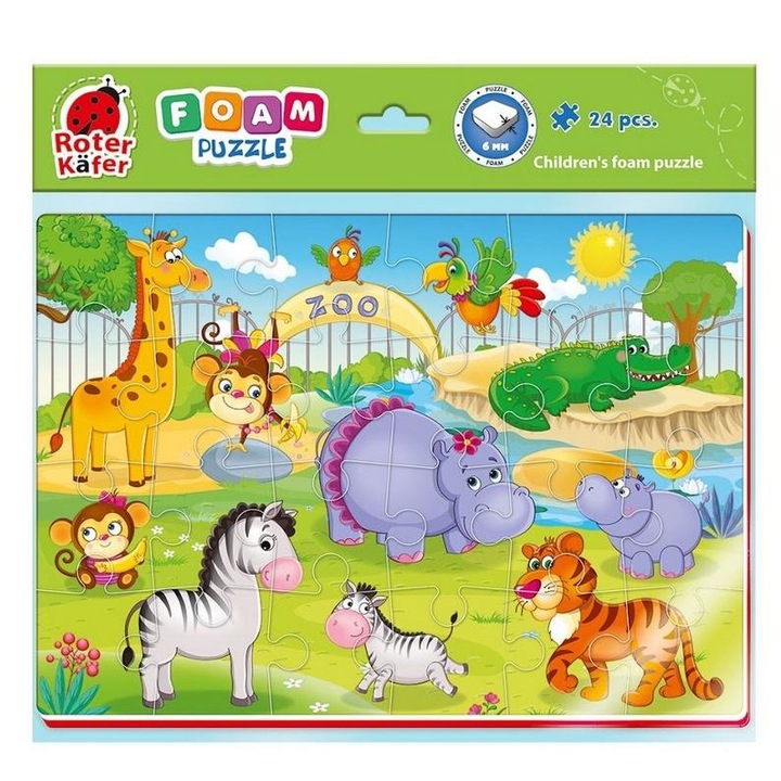 Puzzle Zoo, Roter Kafer, Format A4, 24 piese