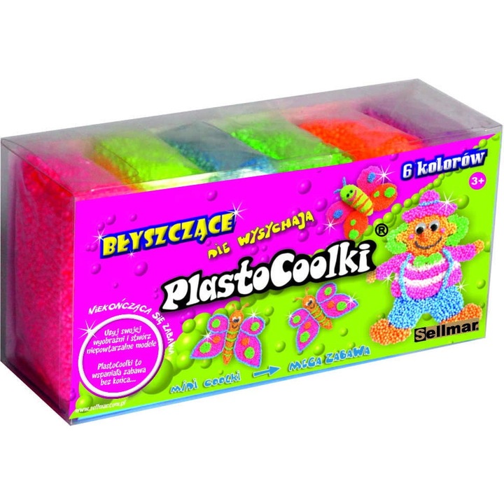 Set 6 tuburi sclipici, ABINO, Multicolor