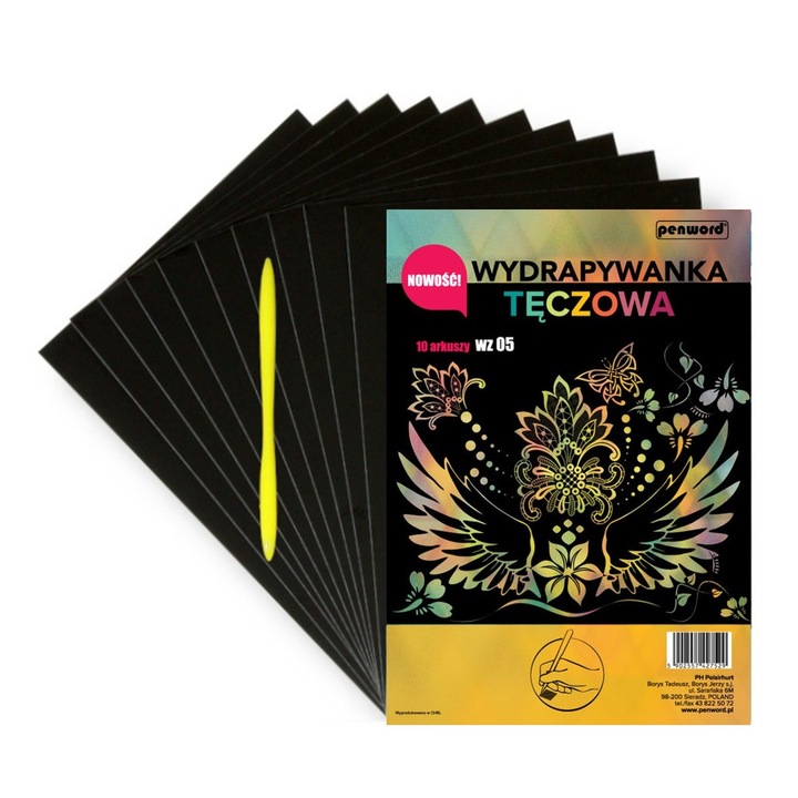 Скреч карта Rainbow A4 WZ05 Penword