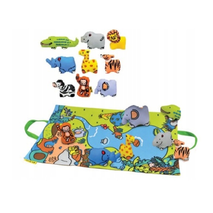 Covoras de joaca si figurine K's Kids, Jungla, Multicolor