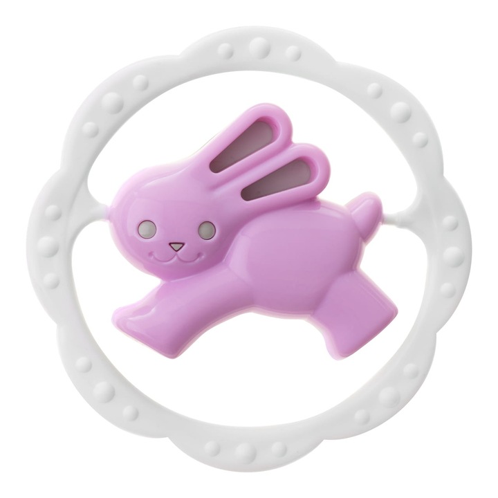 Babajáték, Tullo, Műanyag, 12 cm, 0+ hónap, Fehér/lila