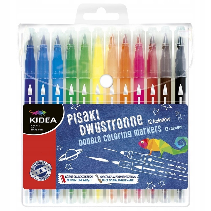 12 db-os kártyakészlet, Kidea, két véggel, Multicolor