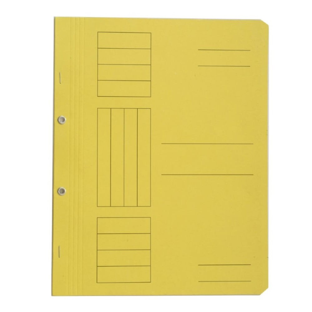 Dosar incopciat 1/1 cu capse, carton, 230 gr/mp, galben