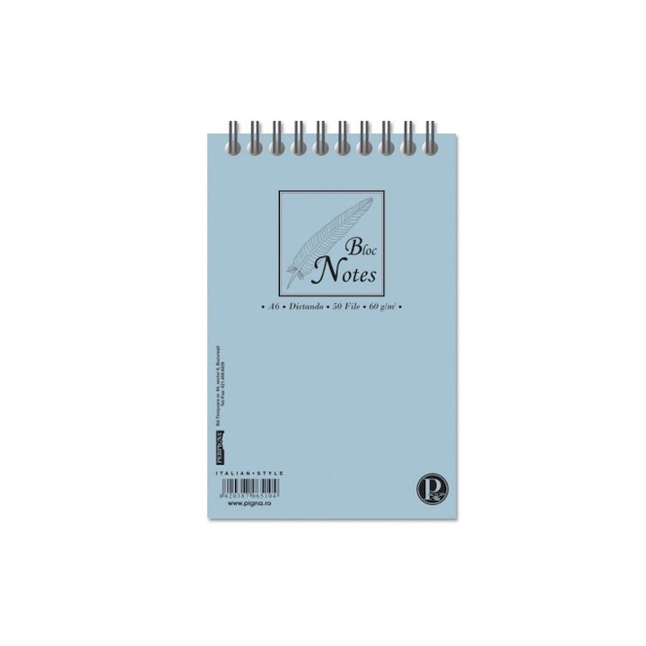 Bloc Notes Pigna Style A6, 60 file dictando