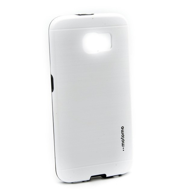 Capac de protectie Motomo V5 pentru Samsung Galaxy S6 Edge, silicon moale si plastic, alb