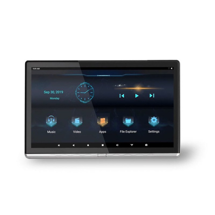 Monitor multimedia tactil, TSS Group, 123", Android 10, HDMI/USB/SD, Negru