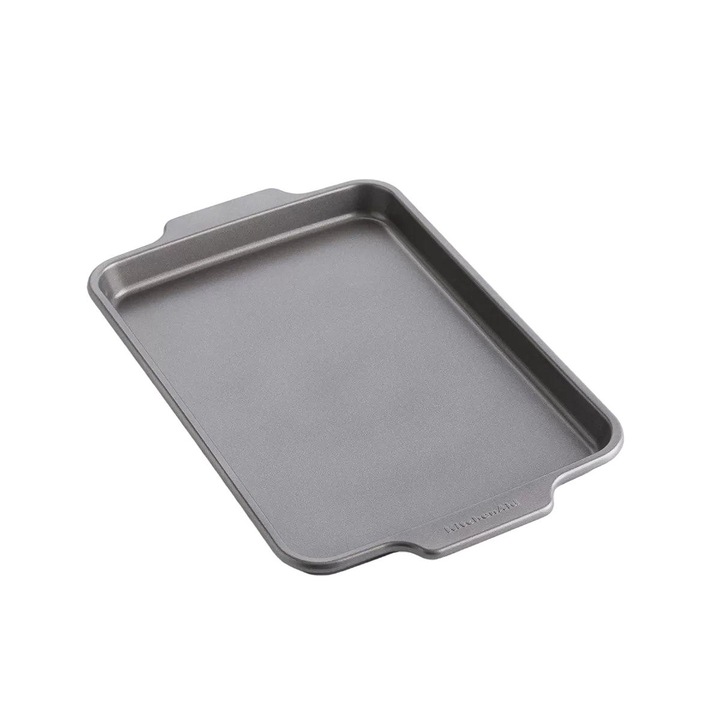 Tepsi, KitchenAid, alumínium acél, szürke, 24,3x38,2 cm