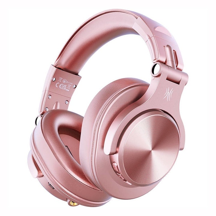 Безжични слушалки OneOdio Fusion A70, аудио кабел 3.5mm, 6.35mm, Bluetooth 5.2, 950mAh, розови