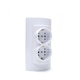 Priza dubla, Atra, Montare exterior, 250V, 16A, Alb