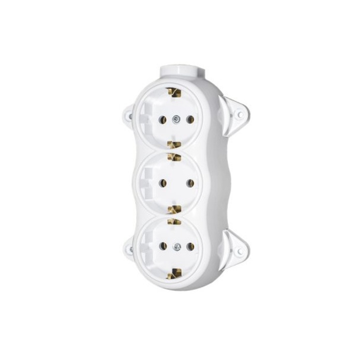 Priza tipla, Atra, Exterior, Alb