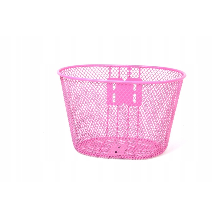 Детска кошница за велосипед, материал метал, розов цвят, преден монтаж