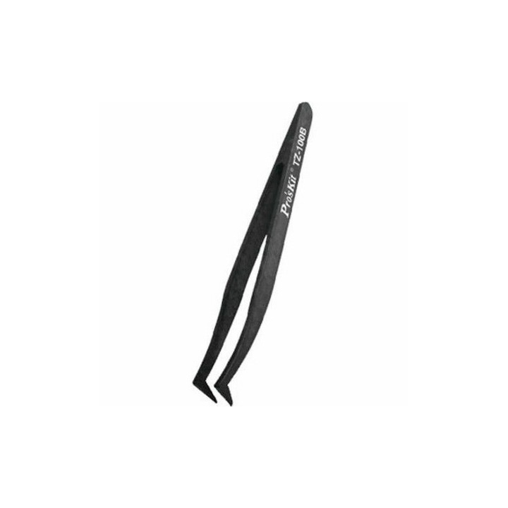 Penseta conductiva cu varful curbat, Pro'sKit