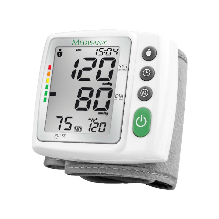 MEDISANA BW315 51072 csuklós vérnyomásmérő, 120 mérés/2 felhasználóként, Fehér