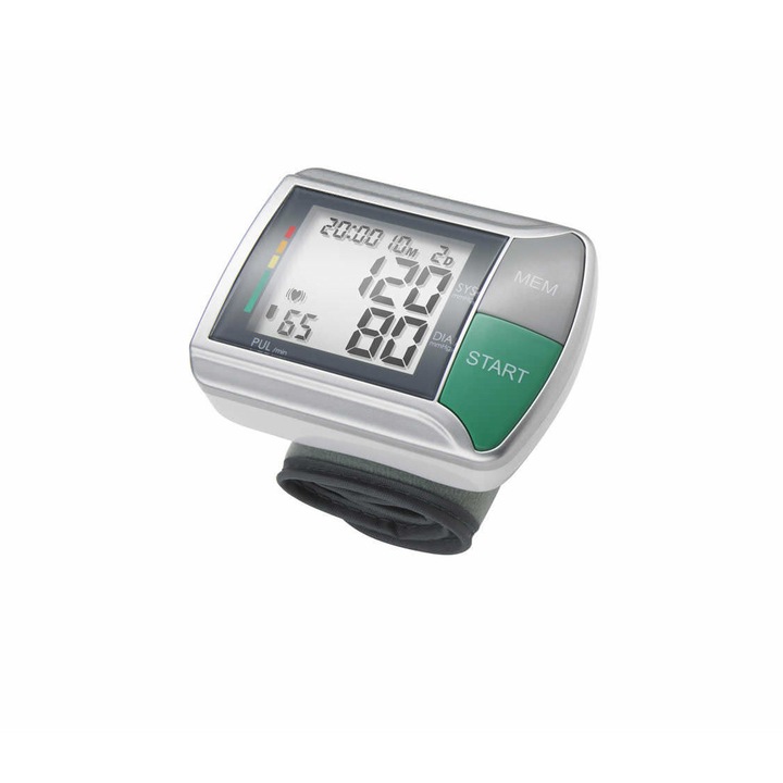 Medisana HGN 51067 Csukló vérnyomásmérő, 120 memória, 2 felhasználó, fehér / ezüst