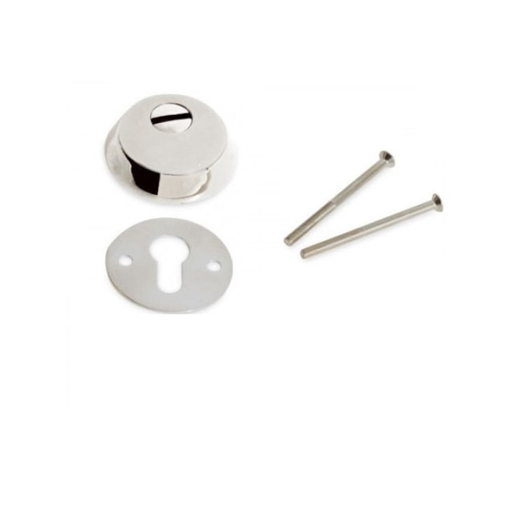 Set rozeta antiefractie, Kale Kilit, usa metalica, doua piese, crom