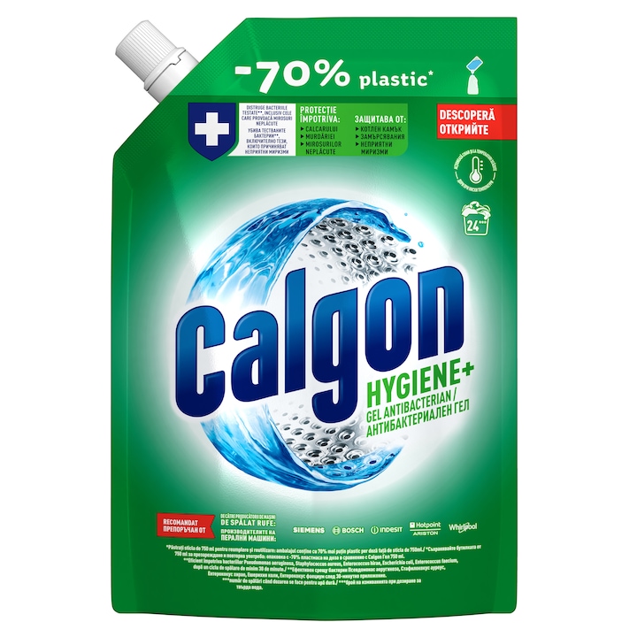 Rezerva gel anticalcar Calgon Hygiene +, 1.2L