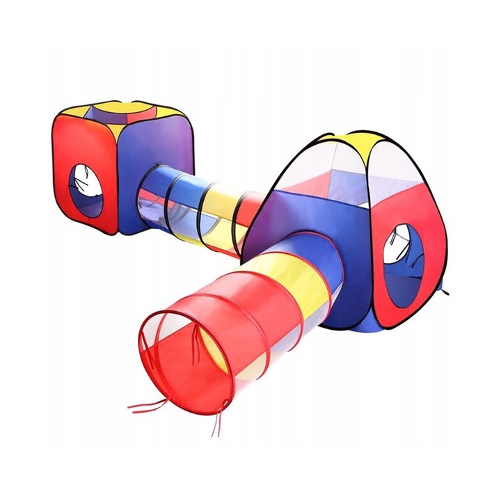 Cort cu tunel pentru copii 4 in1, Anagre, Multicolor
