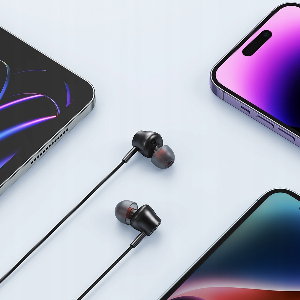 Casti pentru telefon, Mcdodo, Microfon, Compatibil Apple, Negru/Portocaliu