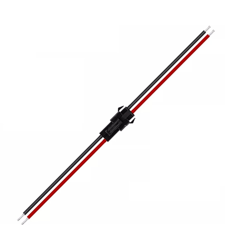 Conectori auto cu sistem de blocare puternica, 2 fire, 2 pini, tip Mama - Tata, lungime 20 cm