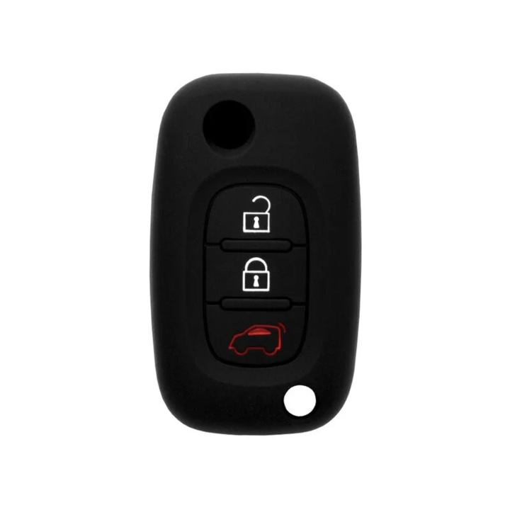 Kiváló minőségű autókulcs tok Smart Fortwo / Forfour 453-hoz, prémium szilikonból, fekete színű
