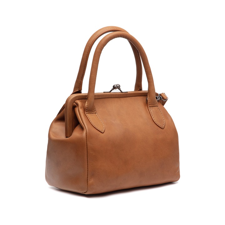 Női táska, The Chesterfield Brand, természetes bőrből, Chili kézi és válltáska, konyakbarna